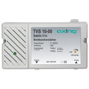AXING TVS 10-00 - Усилвател за кабелна и ефирна телевизия - 22 dB